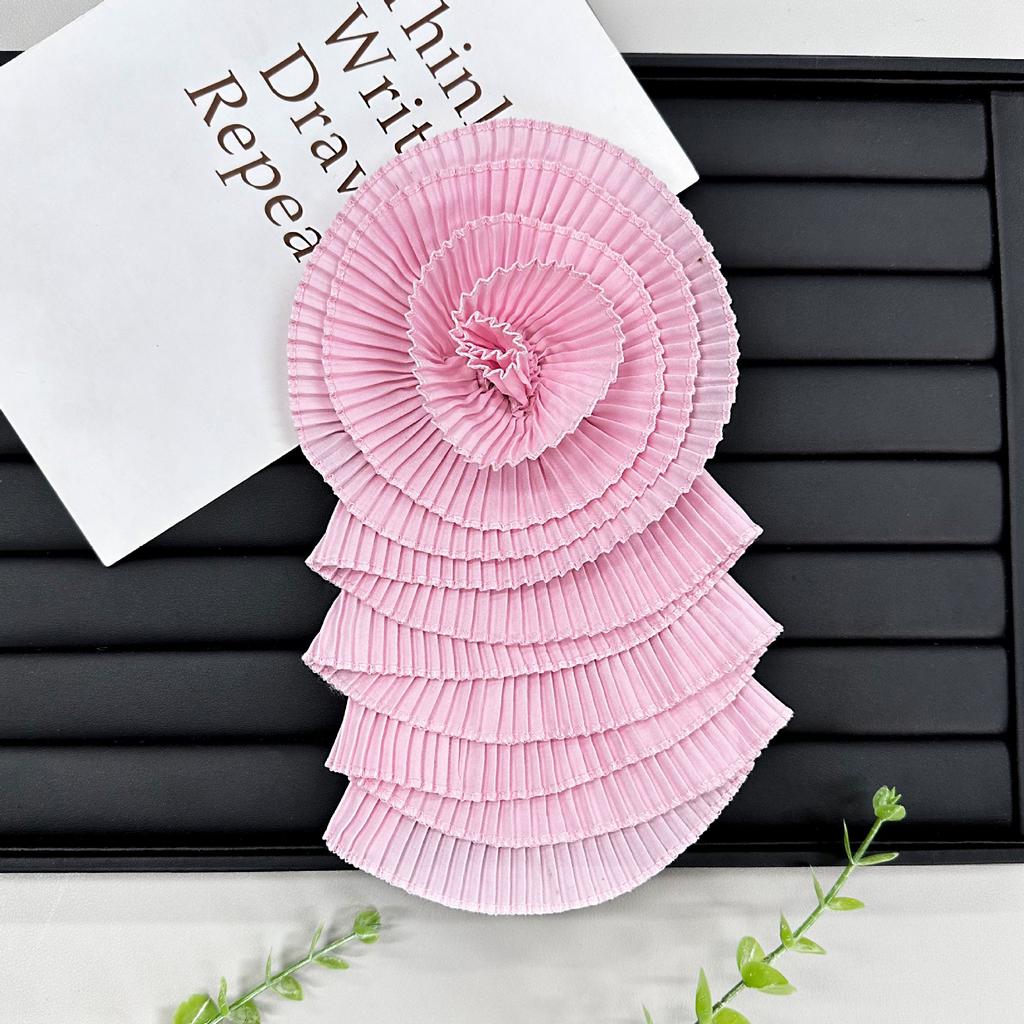 Нежный многоцветный шифоновый цветок многослойная плиссированная тканевая наклейка крафт цветок свадебное платье платье топ декоративные аксессуары