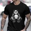 Футболки Panda Gym с принтом тренера для тренировок, уличная одежда, модная футболка для мужчин и женщин, одежда с коротким рукавом, забавные футболки, топы