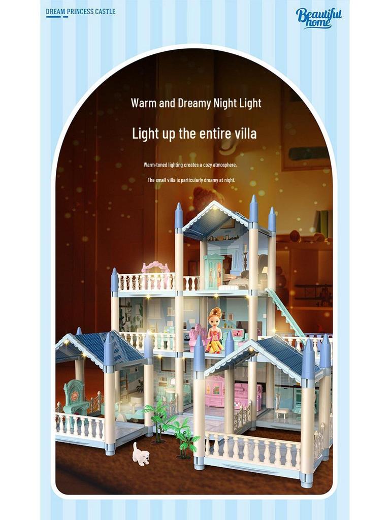 Игровой набор Кукольный домик Замок принцессы: Пазл Вилла для девочек