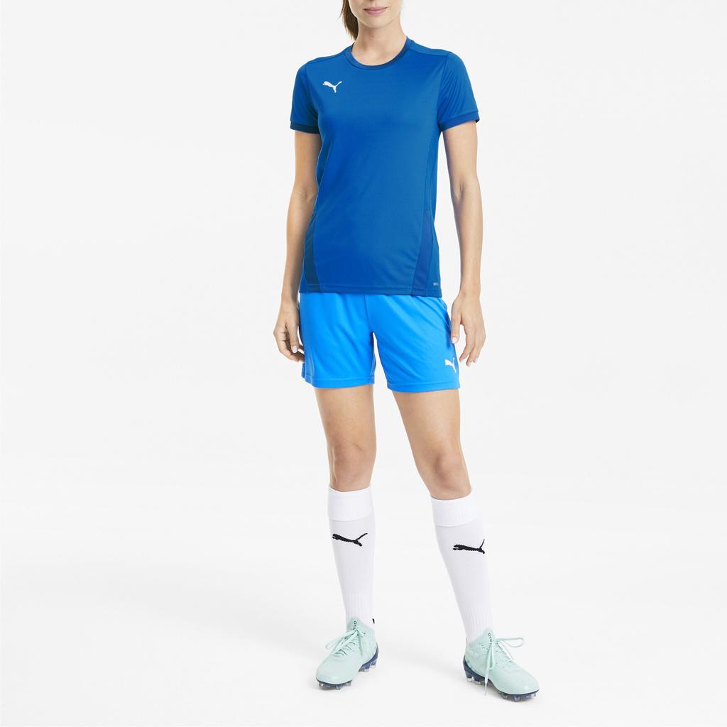 Puma Teamgoal Breathable Round Neck Mesh Pullover Football Short Sleeve T-Shirt Women T-Shirts Dark-Blue 704378-02