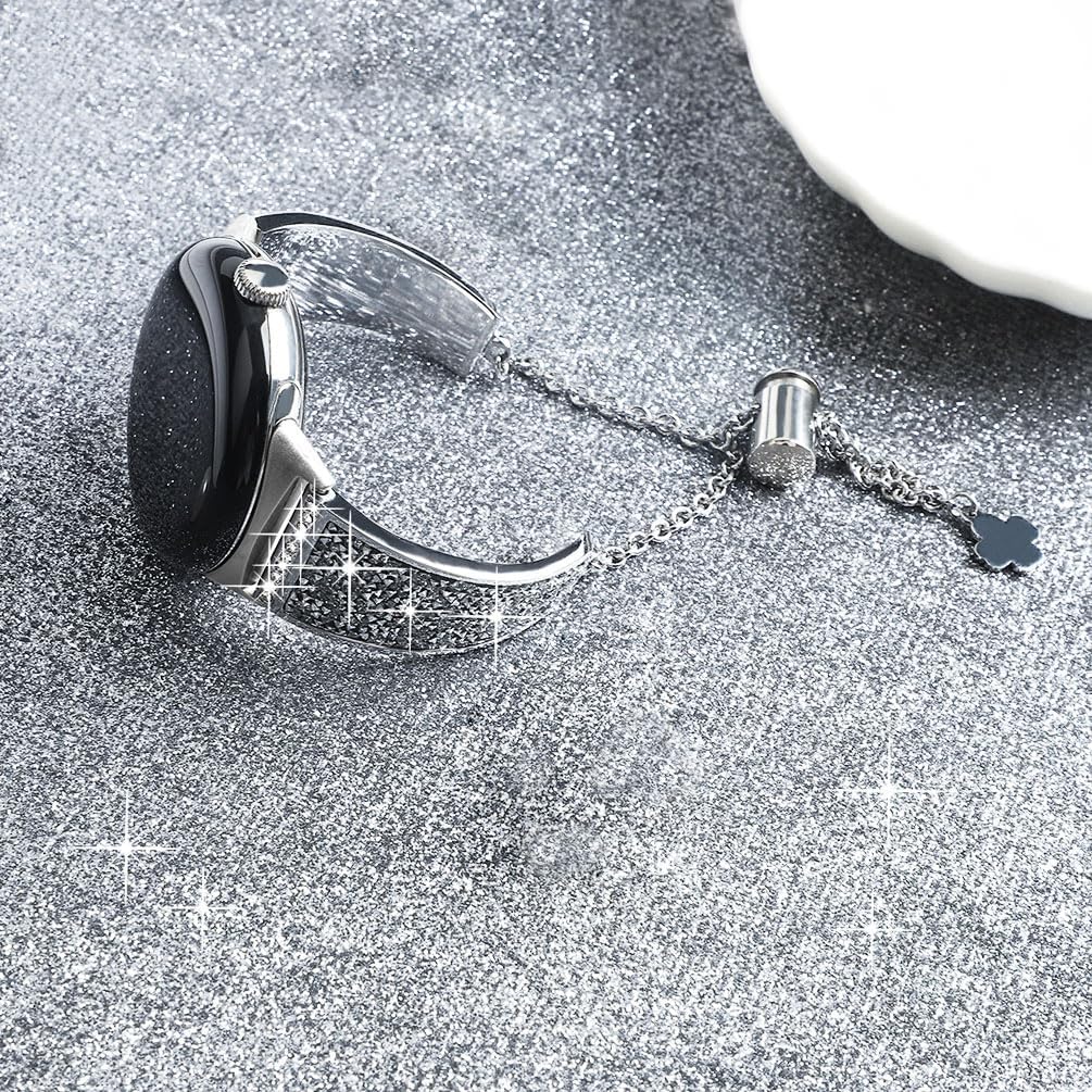 Совместимый для Samsung Galaxy Watch 7/FE/6/5/4 ремешок 40 мм 44 мм, ремешки Active 2, женский блестящий браслет, регулируемый сменный ремешок, браслет для Galaxy