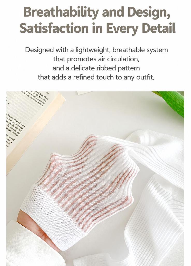 Made in Korea Ribbed Crew Socks 5-Pack