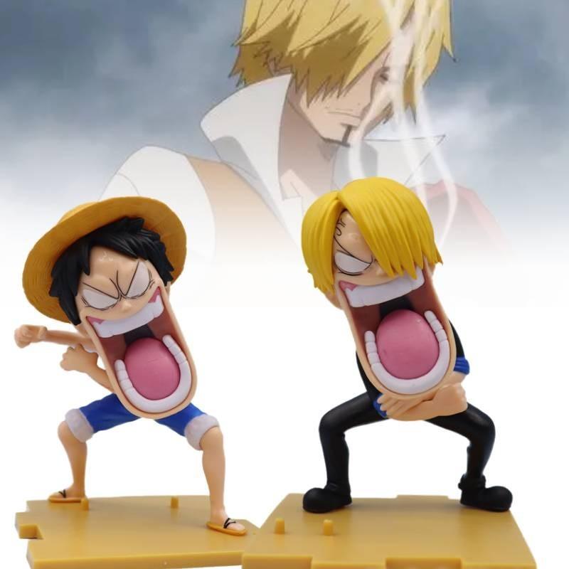 Набор ПВХ Фигурок One Piece Луффи Зоро Санджи Аниме Коллекционный Настольный Орнамент