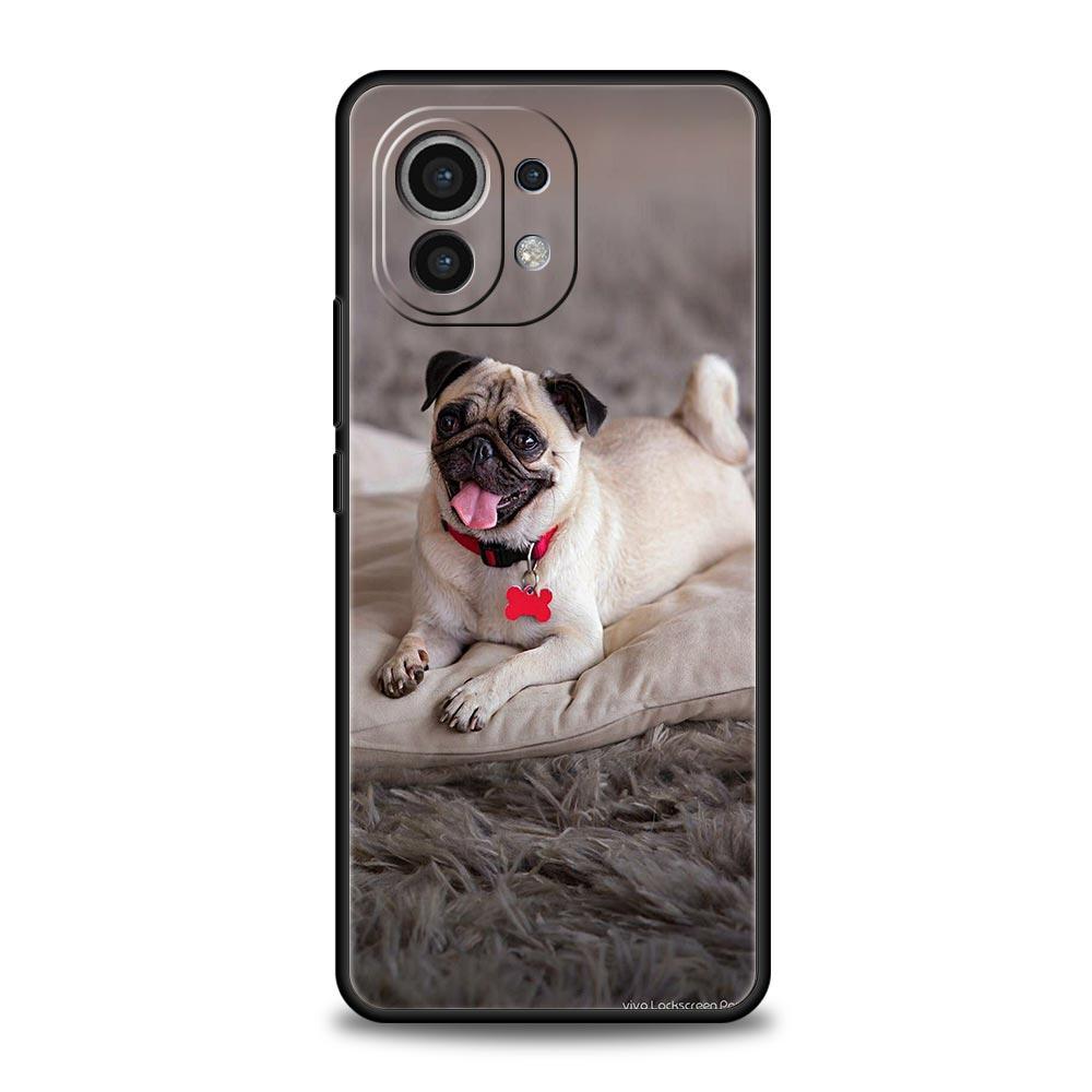 Чехол для телефона для Xiaomi Mi 15 14 14T 13T 12T Pro 12 13 11 Lite 5G 11T X6 X5 Pro Мягкий ТПУ чехол Милый Мопс Собака