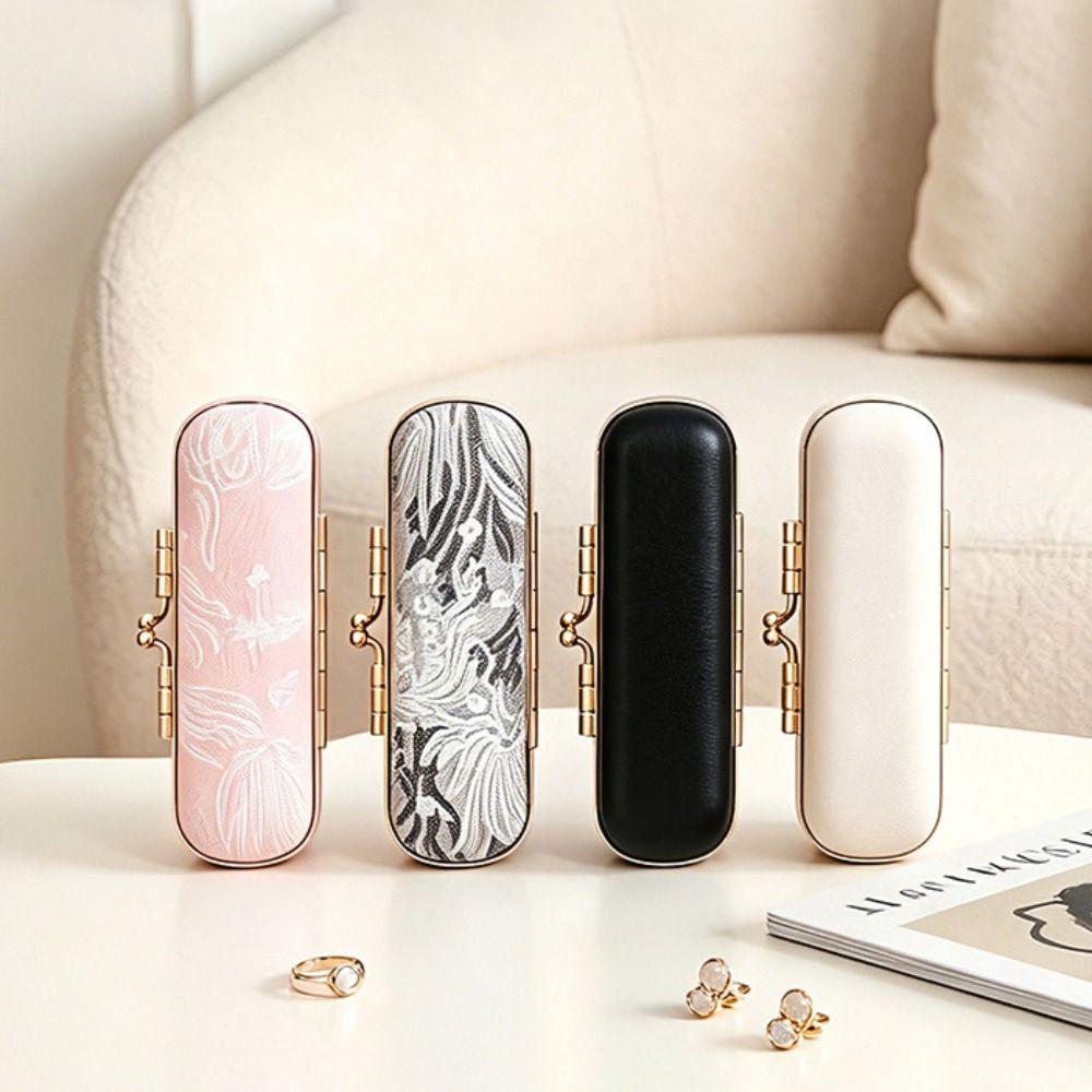 Clasp Closure Ring Case Hard Shell Ring Organizer Vintage Jewelry Case Daily Carry