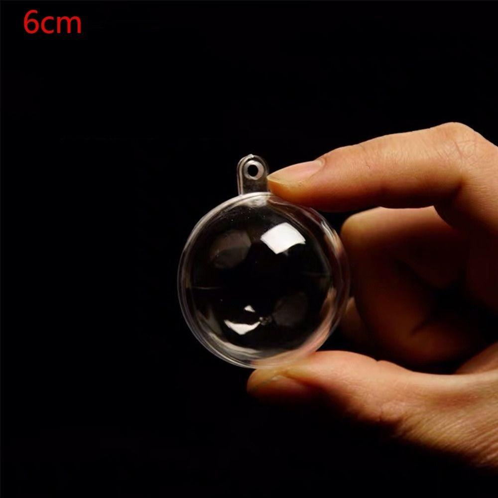 5PCS Bauble Ornament Christmas Transparent Ball Christmas Trees Open Ball Box  Parties