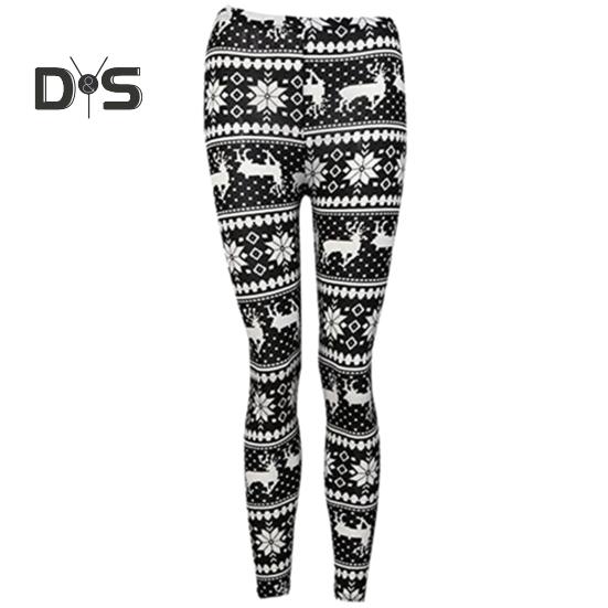 Леггинсы осень-зима с принтом лося и снежинок, обтягивающие, с высокой талией, отличная эластичность, приподнятая попа, плотные, теплые, мягкие, рождественские, длинные брюки, утягивающие брюки
