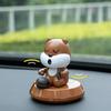 Милые солнечные украшения для автомобиля, украшения для приборной панели, центральной консоли, мультяшные аниме, парковочный номер, рычаг переключения передач, солнечная игрушка
