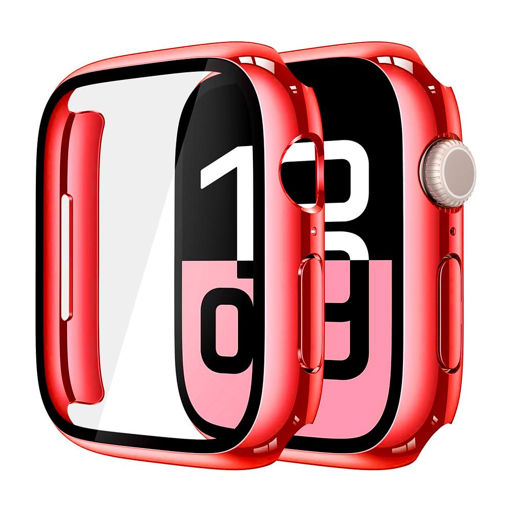 Защитная пленка для корпуса Apple Watch 11 10 42 мм 46 мм Аксессуары Покрытие Жесткий ПК Бампер+Закаленное Стекло Чехол iWatch Серии 11