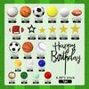 37 PCS Sports Cake Toppers Sports Cake Decoration with Soccer Football Baseball Basketball Tennis Golf for Sport Theme Party