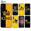 King Queen Couples для Huawei Honor 30 20 10 9S 9A 9C 9X 8X MAX 10 9 Lite 8A 7C 7A Pro силиконовый мягкий черный чехол для телефона