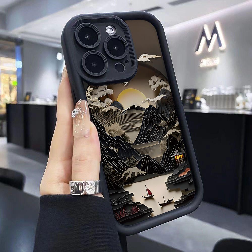 Чехол для телефона с изображением пейзажей, павильонов, башен для Xiaomi Redmi Note 14 13 12s 12 11 10 9s 9 8 7 A5 Pro Plus 4G 5G, мягкая задняя крышка из ТПУ