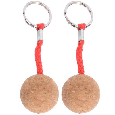 2 шт. Плавающий пробковый брелок для ключей Деревянный шар Брелок для ключей Поплавок Парусная лодка Каноэ Водные виды спорта