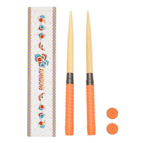 XUANDONG Taiko No Tatsujin Replacement Grips for Taiko Drums, Glossy Tapered Hardwood Bats with Pointed Tips, Easy To Use Combo, 380mm-25mm Roll, Arca