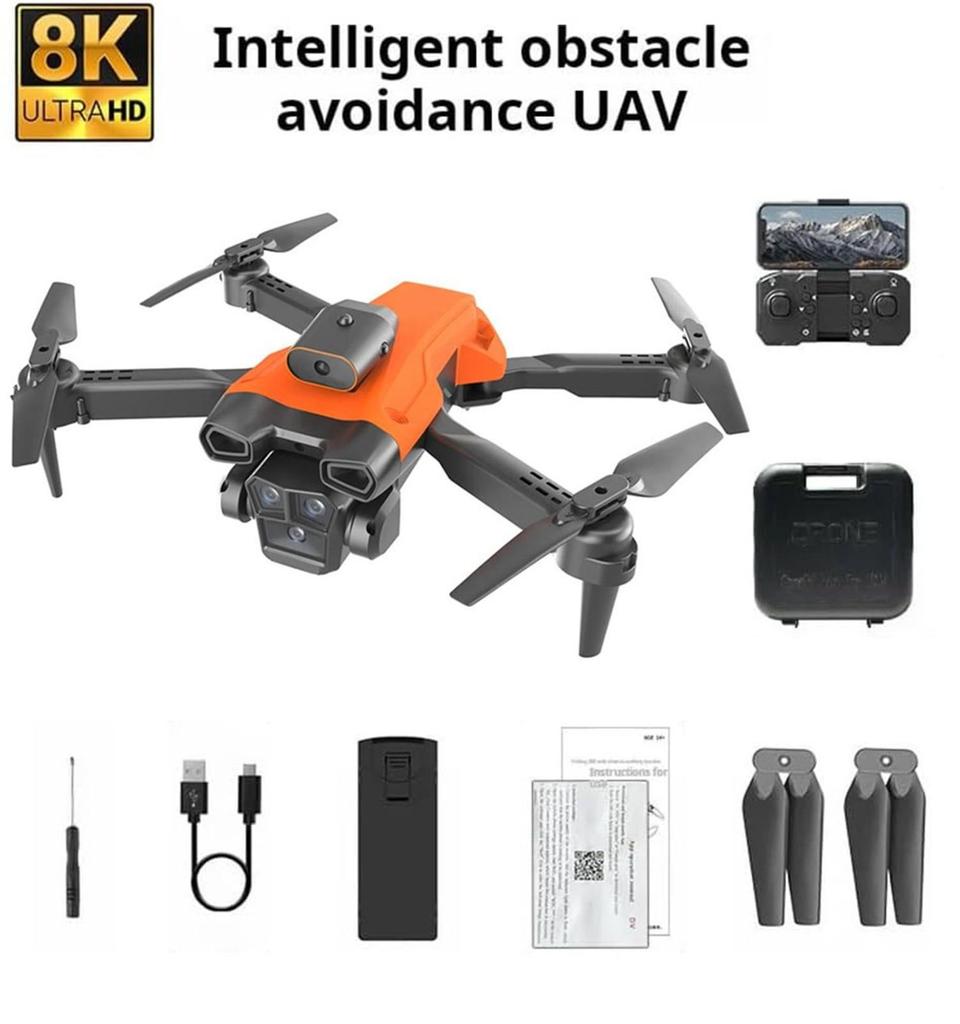 Drone With WiFi FPV 4K HD ESC Camera,Fly Altitude Hold Headless Mode Altitude Hold Mode Foldable RC Drone Quadcopter Circle Fly Route For Beginners