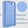 (Blue) For Phone case  Liquid Silicone Shockproof Phone Case