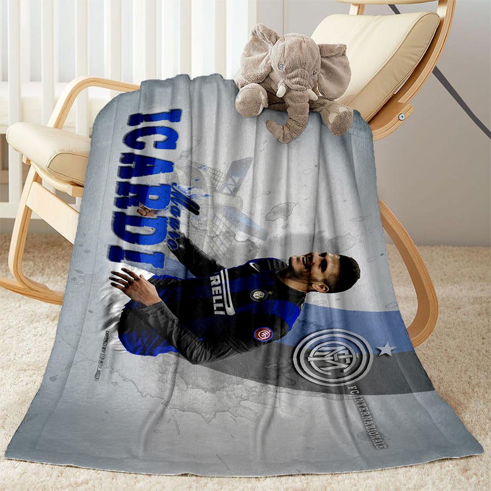 Inter Milan Icardi Celebration Blanket Durable Comfort Suitable for Couch Chair Office Chair for All Occasions Stylish Decor