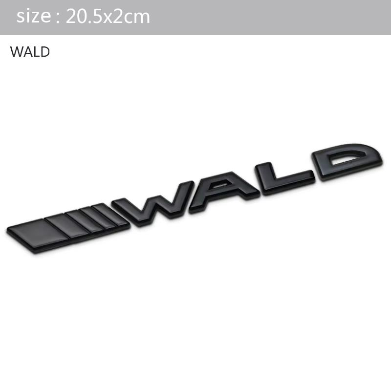 IXEA6 3D Metal Sticker WALD Black Bison Logo Car Side Fender Rear Trunk Emblem Badge Accessories For Mercedes-Benz A/B/GLA/CLA AMG
