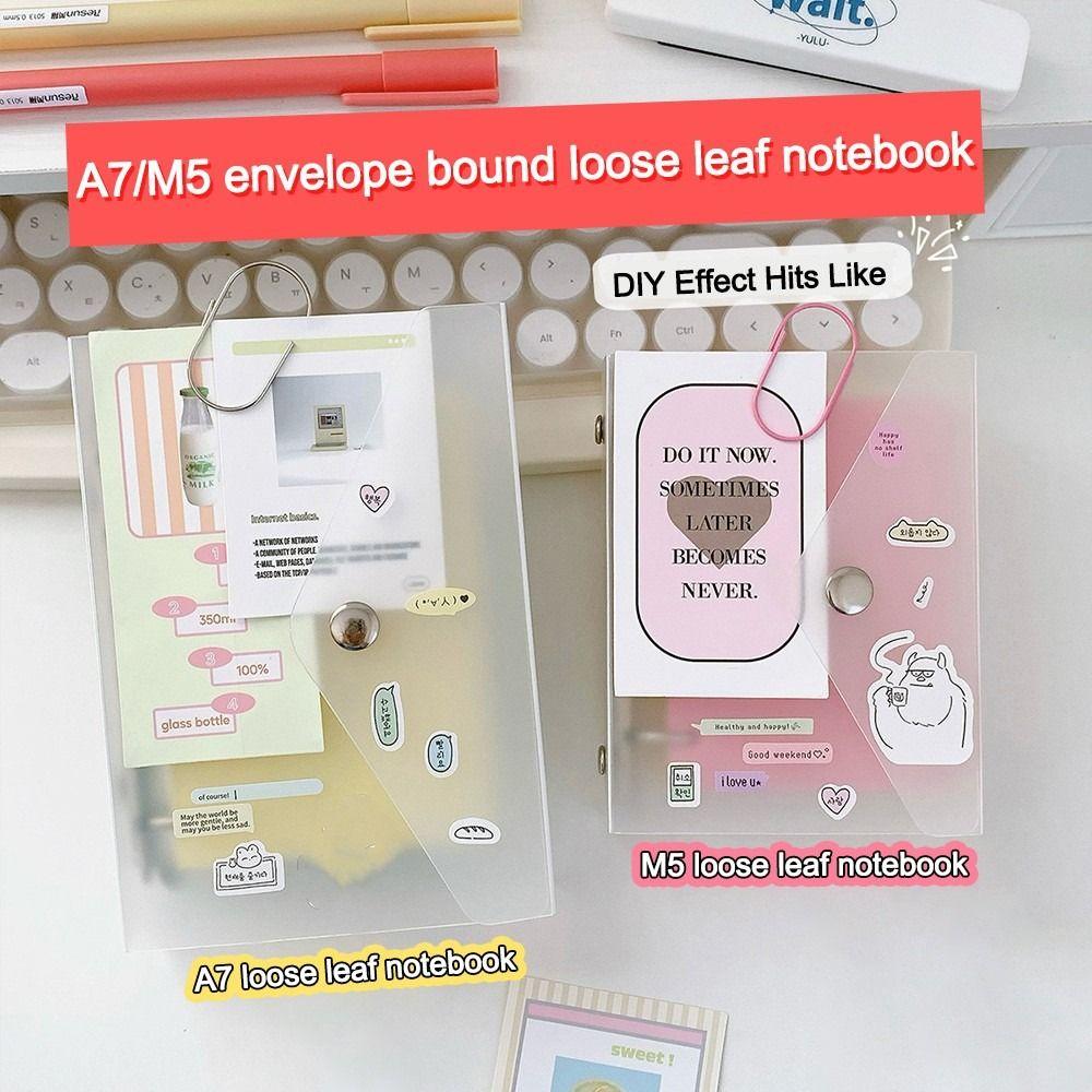 Канцелярские принадлежности Блокнот на кнопке M5/A7 Держатель для фотокарточек Подарочный блокнот с отрывными листами для студентов