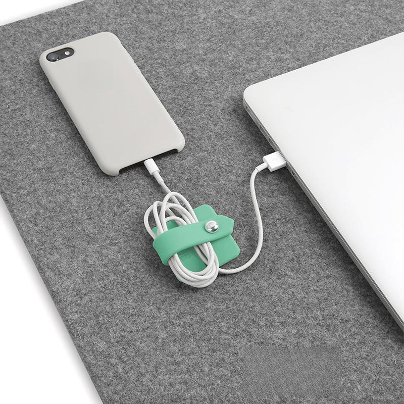 1 шт. Силиконовый органайзер для кабелей, прочный, занимает минимум места, кнопка, электронные аксессуары, удобное хранение