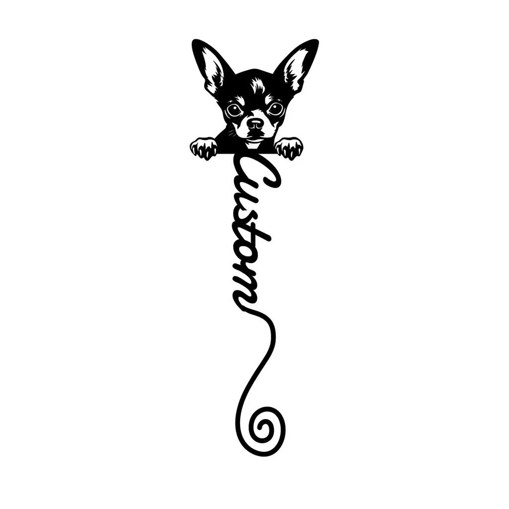 Металлическая закладка для книголюбов, Милый подарок с собачкой чихуахуа для учителя, Назад в школу
