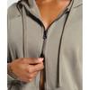 Gymshark Power Oversized Zip Hoodie Linen Brown Acid Wash B9a6l Ncbb