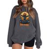 Women's Casual Round Neck Long Sleeved Pullover, Halloween Printed Top, Long Sleeved Hoodie