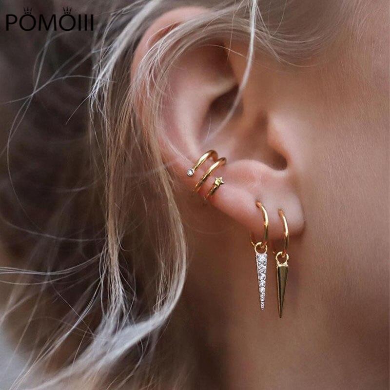 Серьги-кольца из стерлингового серебра 925 пробы для европейских женщин и мужчин, маленькие круглые серьги с фианитами, ювелирные подарки