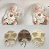 Kawaii Bear Ear Cap Sweet Newborn Beanies Crochet Bonnet for Baby Boy Girl Autumn Winter Warm Hat Photography Props Accessories