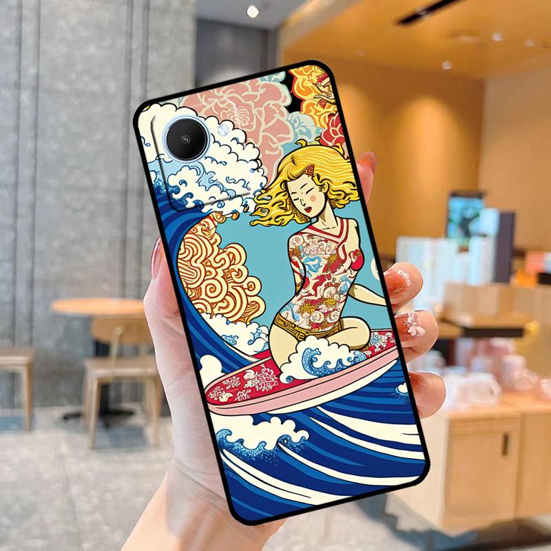 Чехол Japanese Surfers для Realme C55 C33 C31 C35 C30 C11 C15 C25s C21Y GT Neo 5 3T 2T 8 9 10 11 Pro Plus