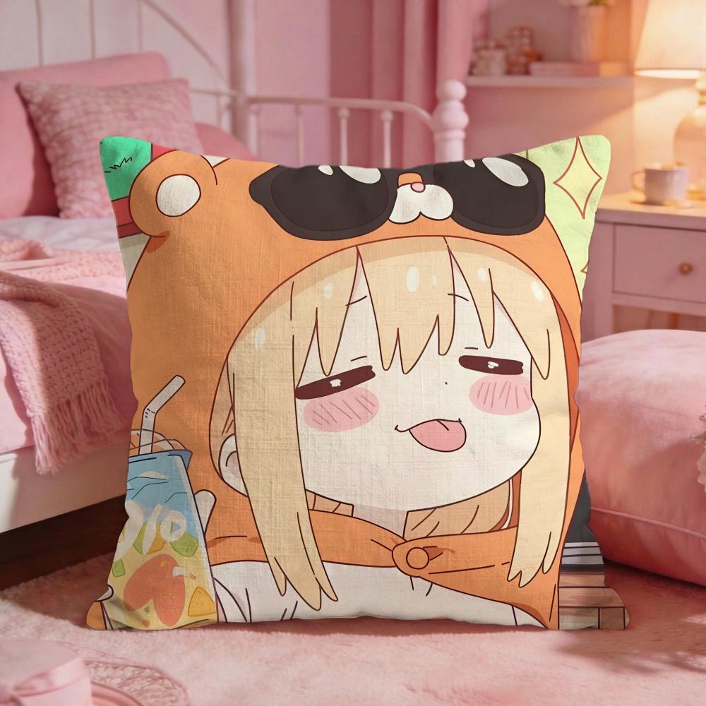 HHimouto UmaruchanS Cushion Cover Premium Comfort Reversible Pillow Cove Two In One Design For Any Room Car Interior
