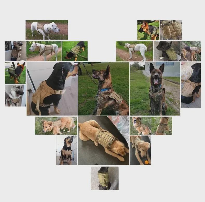 Жилет для тактических собак Cross-Border Camouflage - нейлоновая шлейка для дрессировки средних и крупных собак