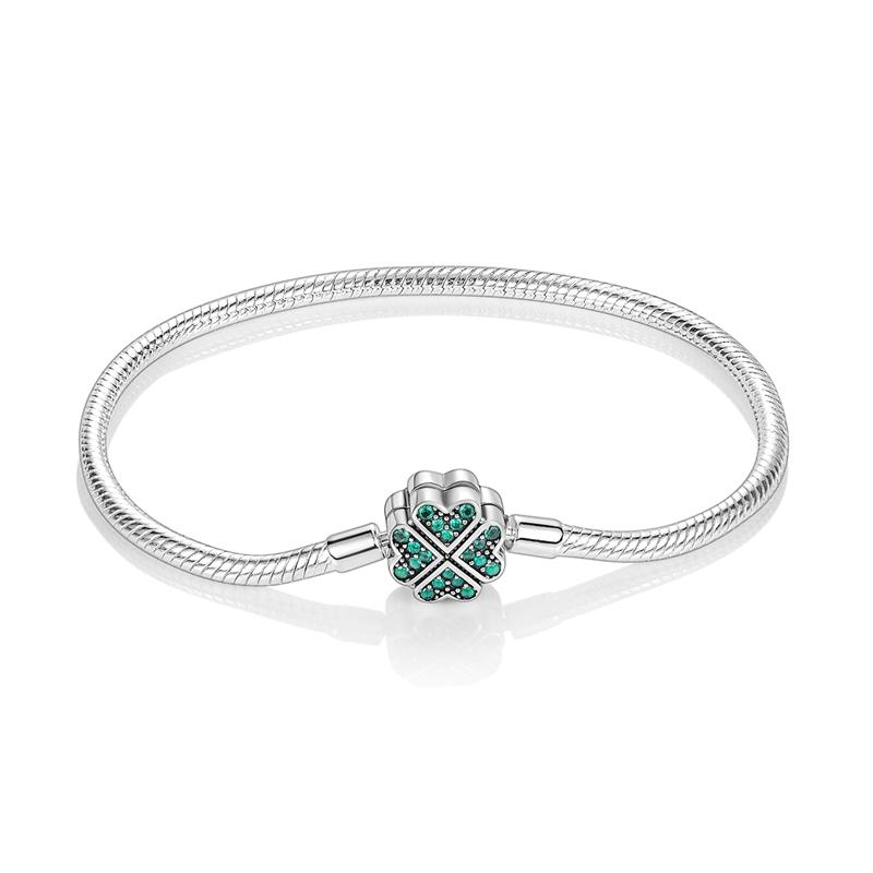 Bracelet Original 925 Sterling Silver Charm Bracelet 17-20CM Heart Love Family Star Moon Bracelet for Women Charm Jewelry Gifts
