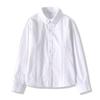 Белая хлопковая школьная рубашка с длинным рукавом для девочек - стиль весна/осень для учеников начальной и средней школы