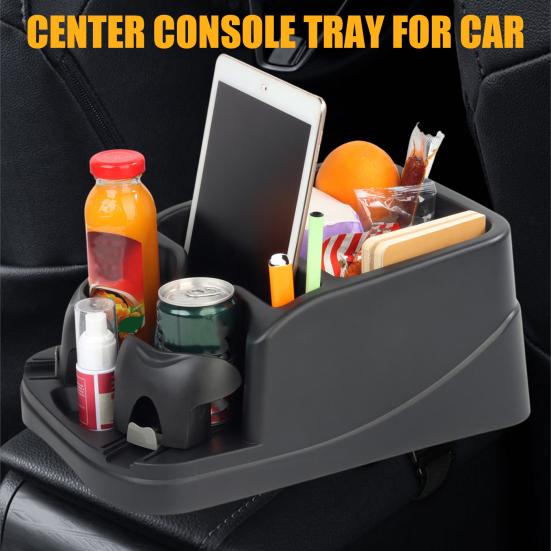 Маленький центральный консольный органайзер для автомобильной консоли с подстаканником, универсальный ящик для хранения на заднем сиденье для iPad, смартфона, монет, книги