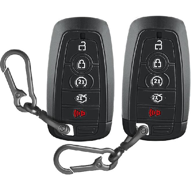For Ford Key Fob Cover with Keychain, Soft TPU Key Case Shell Full Protection for Ford Explorer Fusion Escape Edge Expedition F150 F250 F350 F450
