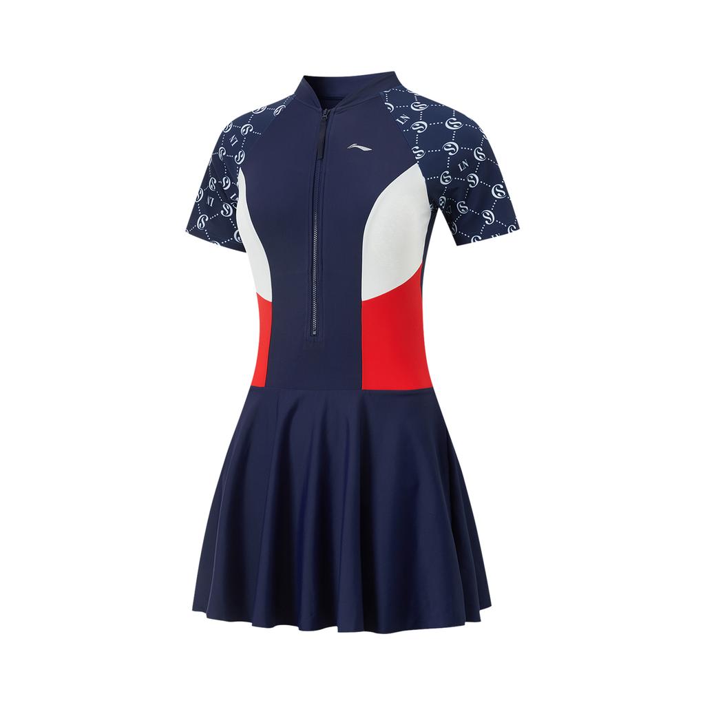 Li Ning Коллекция для плавания Слитный купальник Женский Темно-синий ASLU102-1