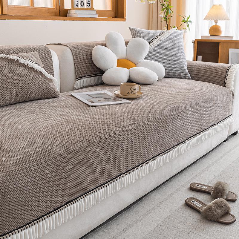 Новая подушка для дивана Chenier универсальна для всех сезонов, легкая роскошь, высококачественный нескользящий чехол для подушки сиденья, тканевое полотенце.