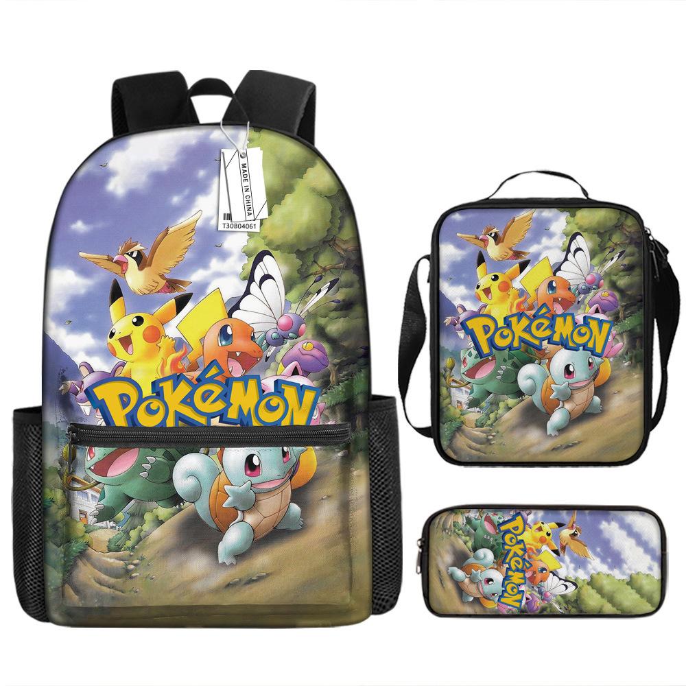 Школьный сезон Студент Школьная сумка Покемон Рюкзак Pokémon Мультяшная сумка Пенал