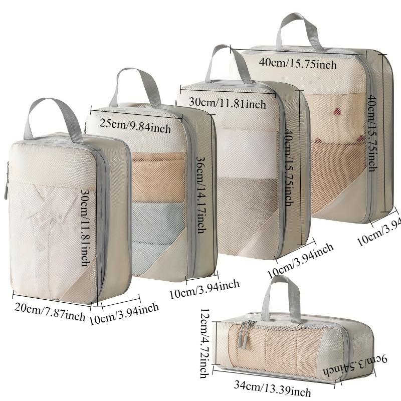 5 шт./набор Прочный полиэстер Хранение для чемодана багажа Органайзер для одежды Нижнее белье Разделенный Компактный Складной Органайзер Сумка