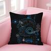 Mega Man anime game Cushion Cover Pillow Case Soft Skin Friendly Fabric  Concealed Zipper