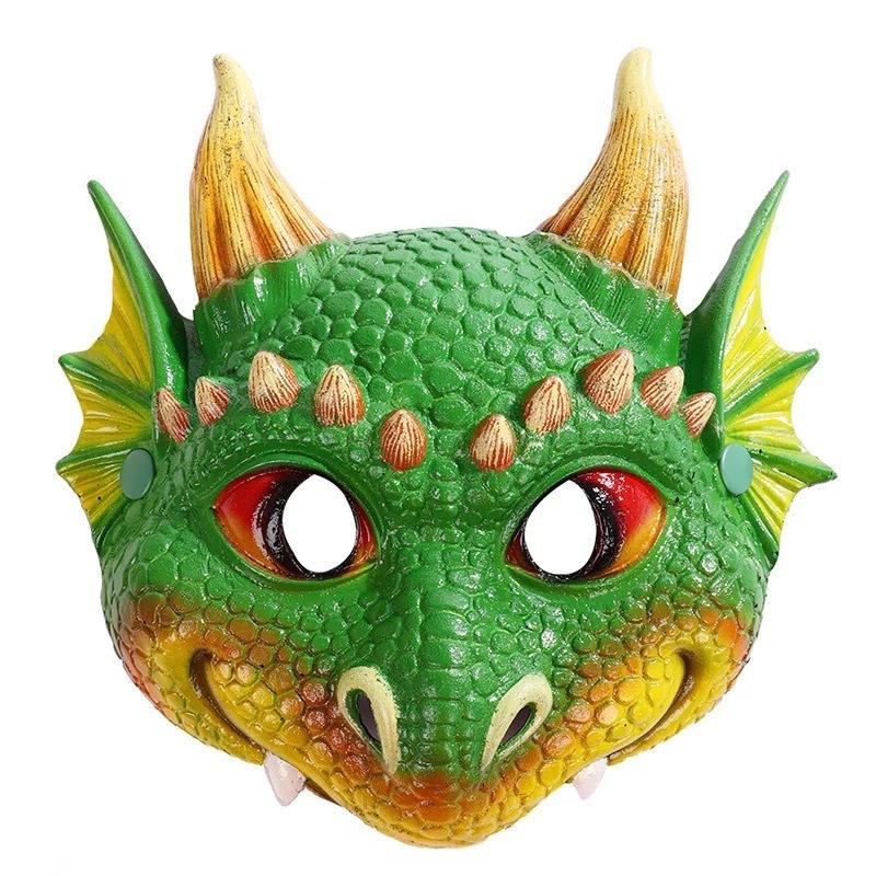 Halloween New Children'S Dinosaur Wing Cosplay Outfit Party Cool Dinosaur Mask Wing Two-Piece Set