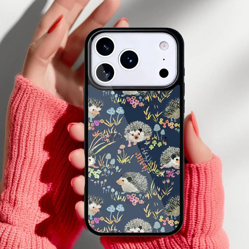 Милый маленький ёжик цветной чехол для телефона для iPhone 17 16 15 14 13 Pro Max Задняя крышка для 12 11 Pro Coque