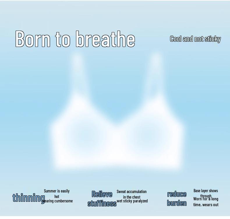 Женский бесшовный охлаждающий кружевной бюстгальтер пуш-ап - Поддерживающий, без косточек, тонкий, удобный и дышащий для лета.