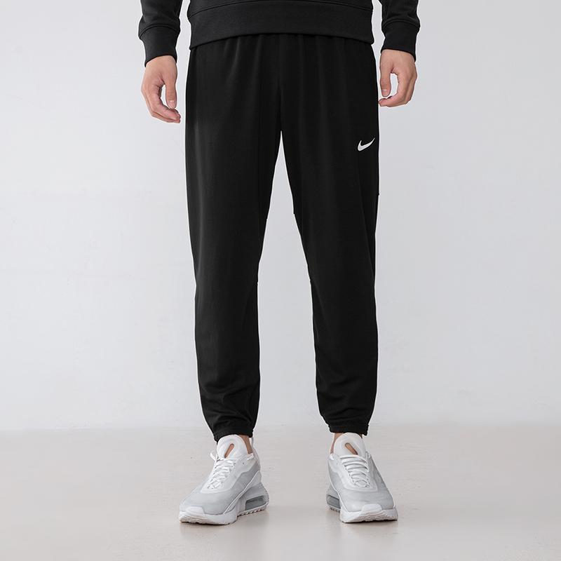 Nike Спортивные фитнес-тренировки беговые зауженные трикотажные брюки мужские низы черные DD5004-010