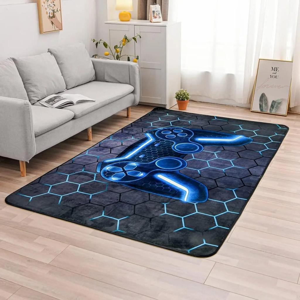 Game Console Carpet Area Living Room Sofa Bedroom Bedside Esports Playroom Rug Non-slip Machine Washable Home Decor Floor Mat
