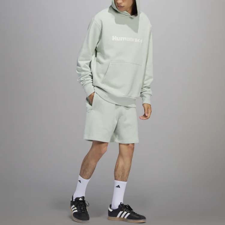 Adidas X Pharrell Williams Basics Hoodie Linen Green Unisex Tops HS4815