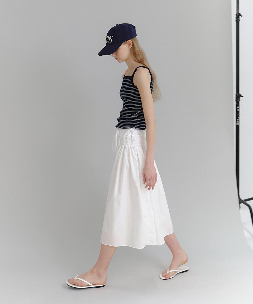 Laminez Claire Smocking Skirt - Ivory