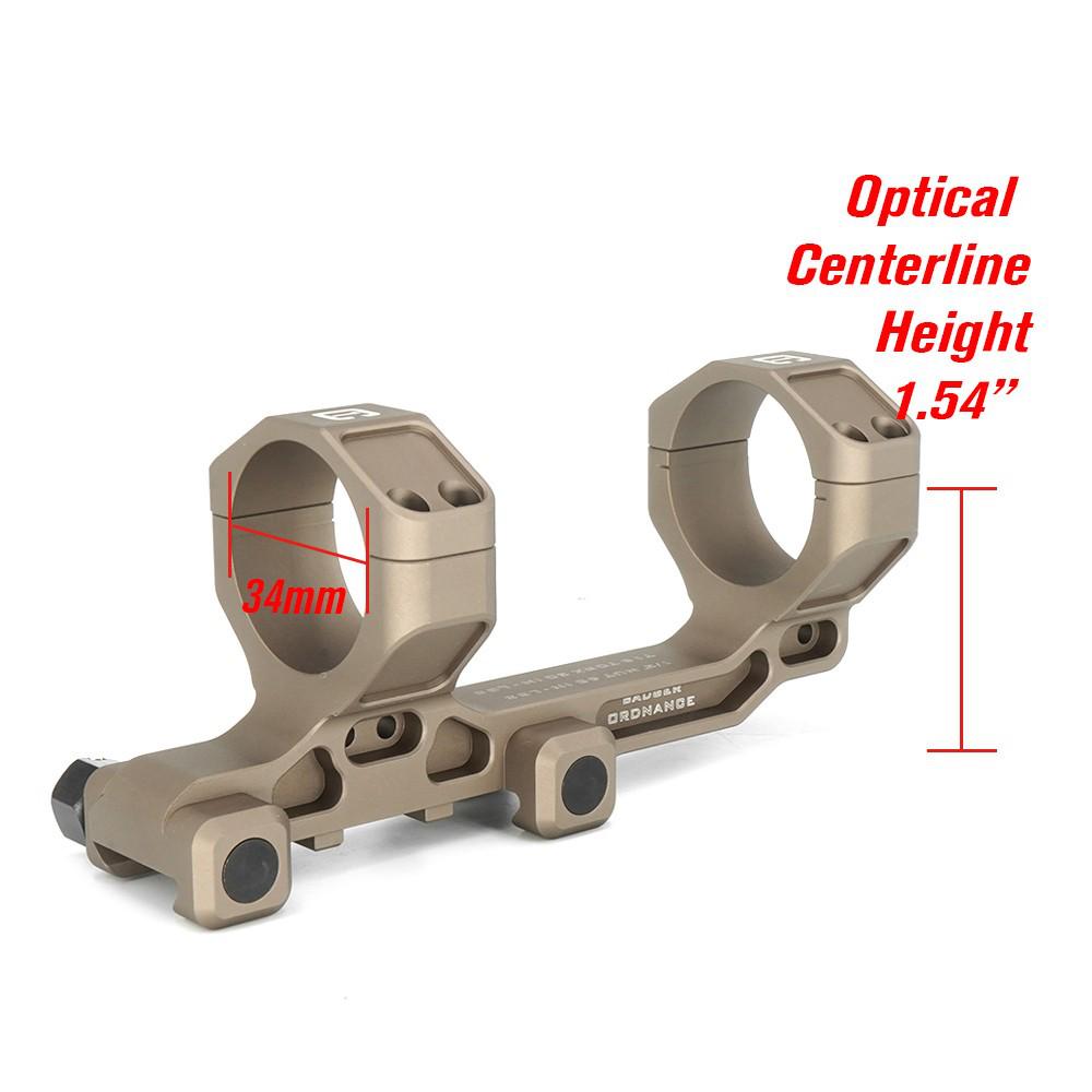 BOC C1 34mm Tube Mirror Mount with Offset Optical Frame