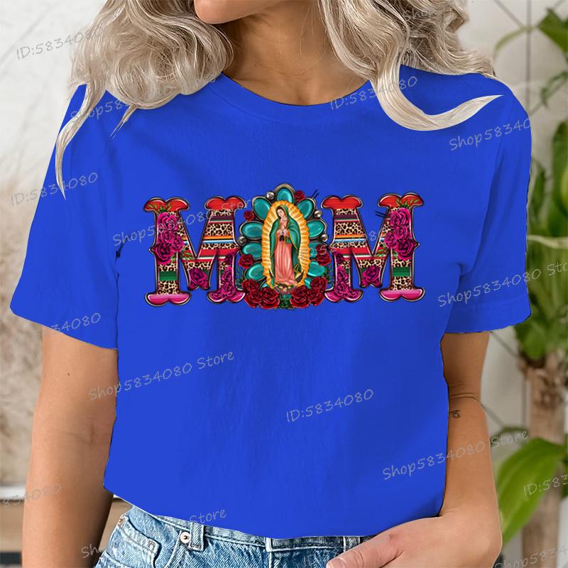 Mexican Mom Shirt Mothers Day Gift Short Sleeve Tshirt Mom Flower Leopard Print Tshirts Gift for Mama Vintage Retro Clothes